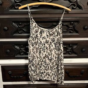 Lucky brand leopard print tank top size large with adjustable straps
